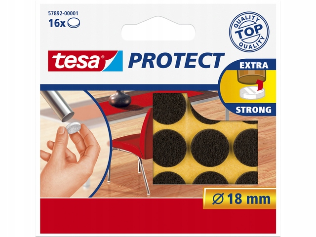 

Podkładki filcowe pod krzesła stół tesa 18mm 16szt