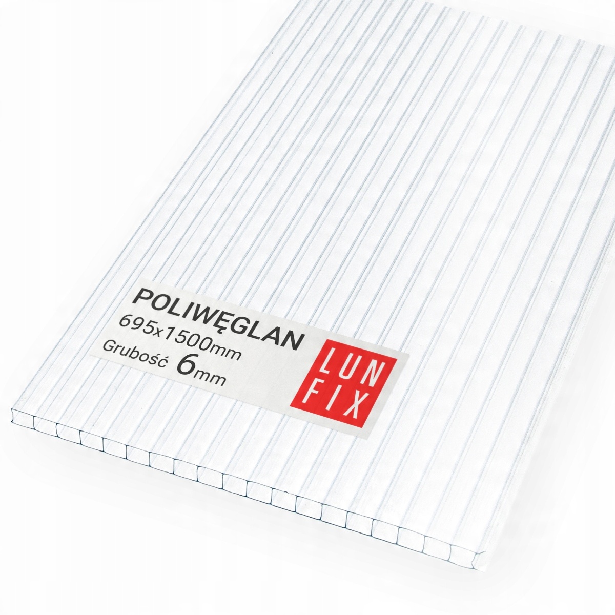 

Poliwęglan komorowy 6mm 695x1500mm bezbarwna płyta