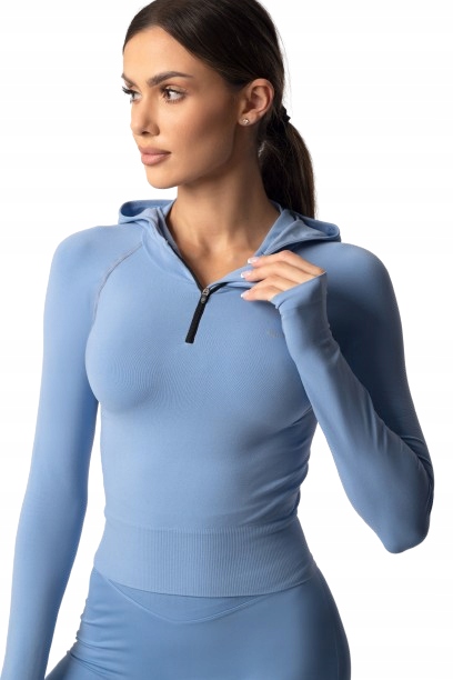 SPAIO FITNESS BLUZA ADAPT z kapturem niebieska M