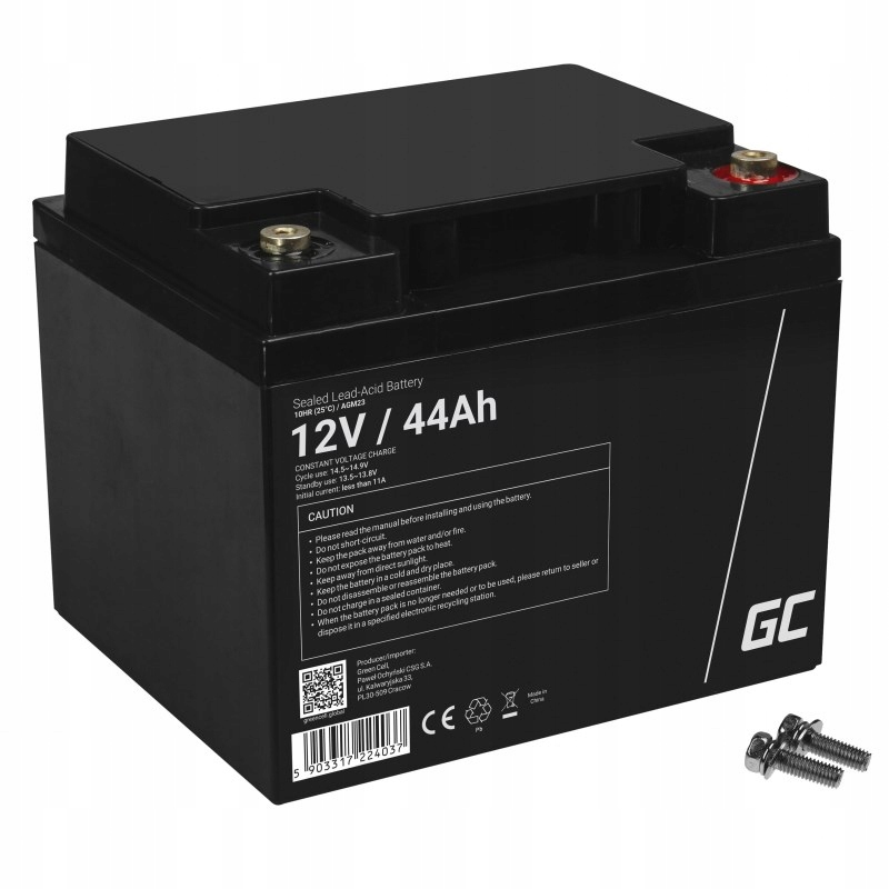 Green Cell Gelový Akumulátor AGM23 12V 44AH