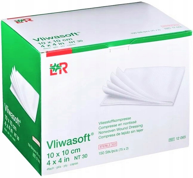 

L&r Vliwasoft 10 x 10 cm, jałowe 4w, 150 szt.