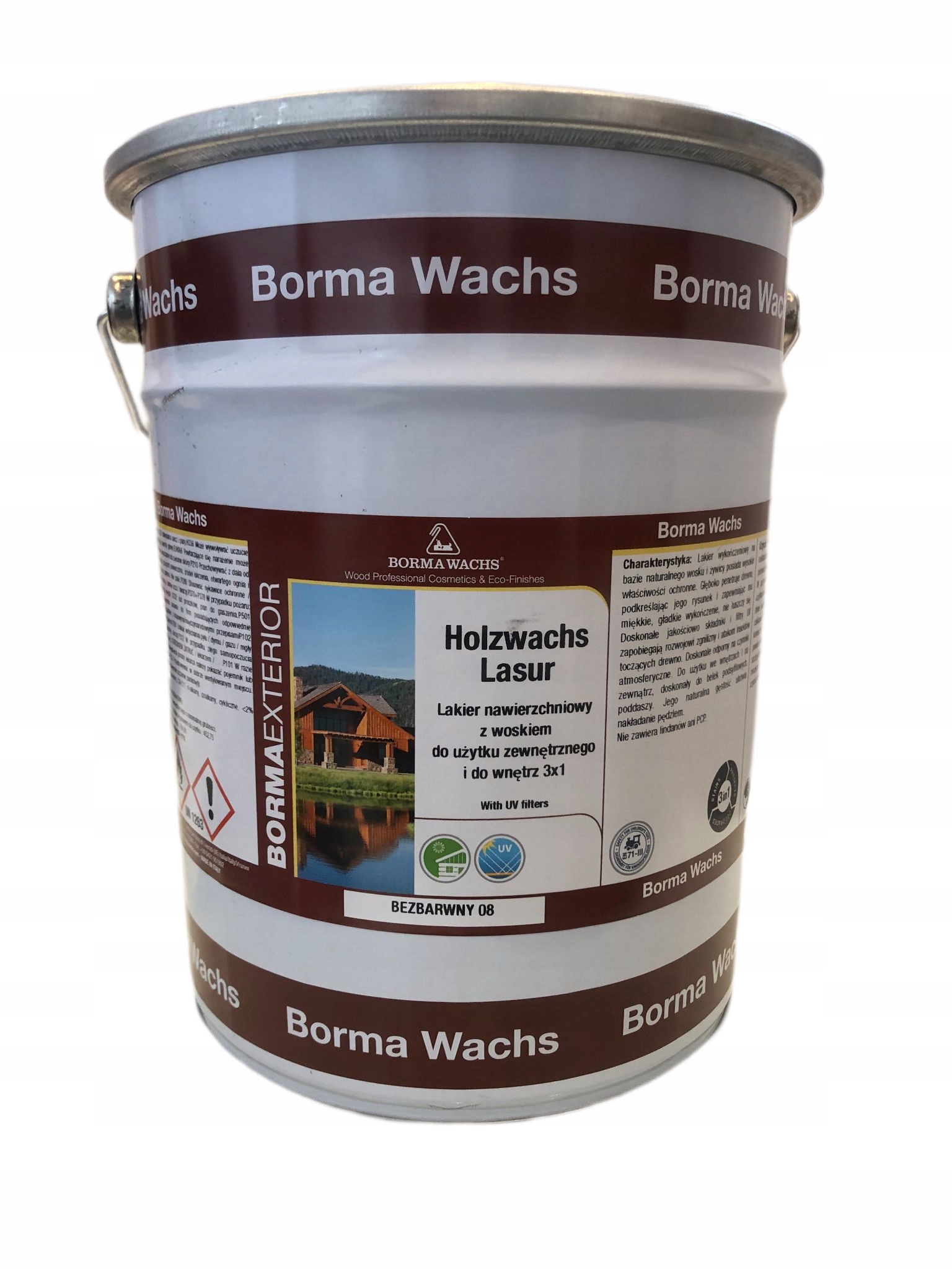 Lazura s voskem 5L pro venkovní dřevo – altány, domky, Uv filtr