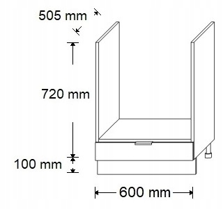 SZAFKA POD ZABUDOWE PIEKARNIKA 60CM DĄB LANCELOT Marka ULWE