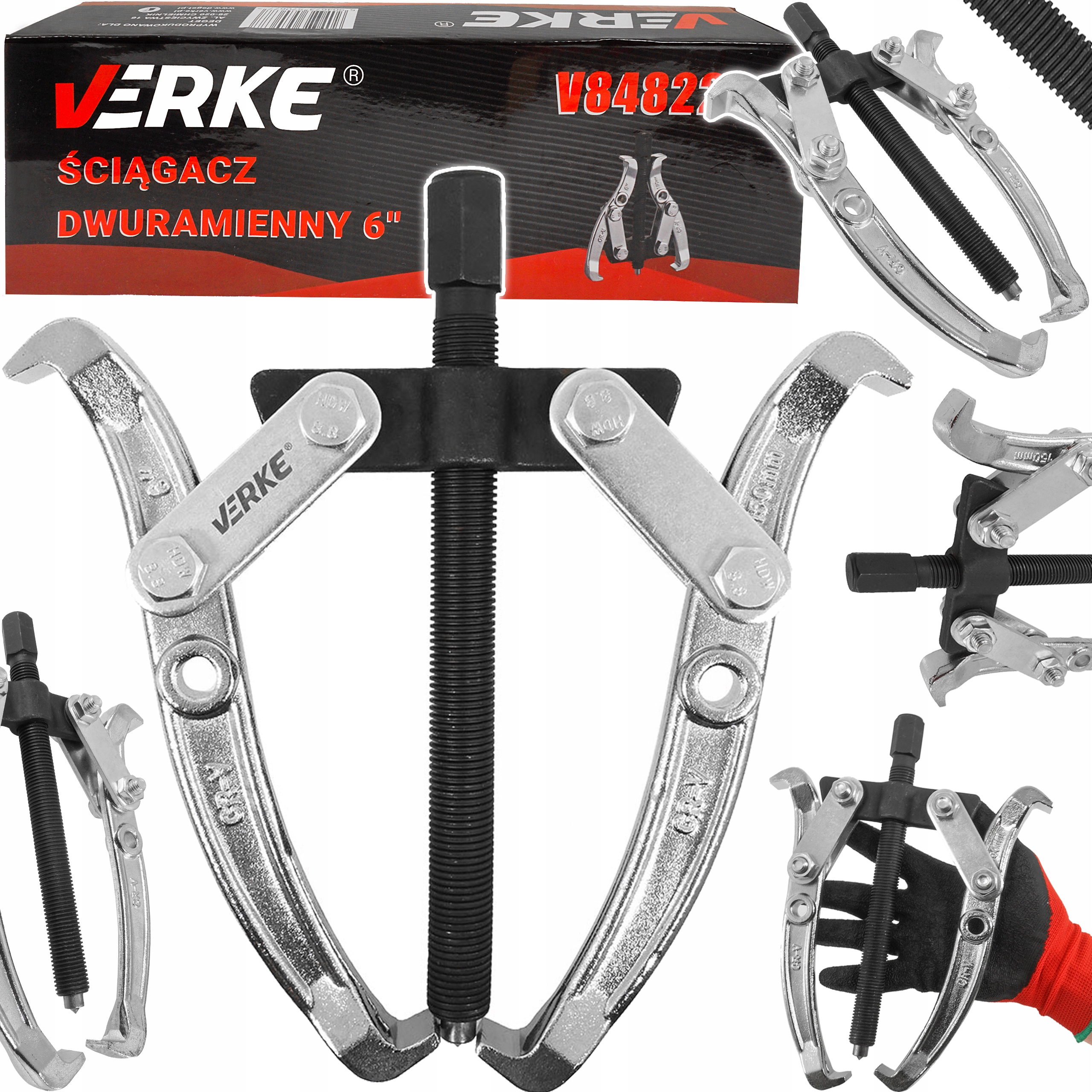 

Ściągacz Łożysk Piast Dwuramienny Śrubowy 6' 220mm