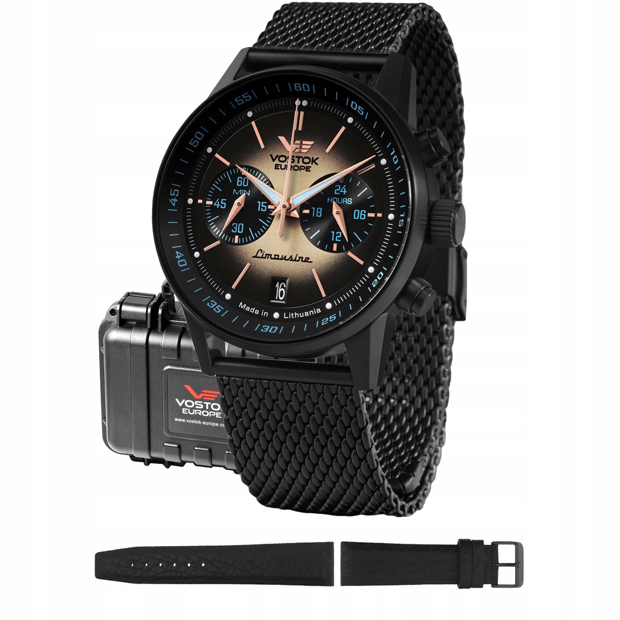 Pánské Hodinky Vostok Europe VK64-560C691-SET, černý náramek