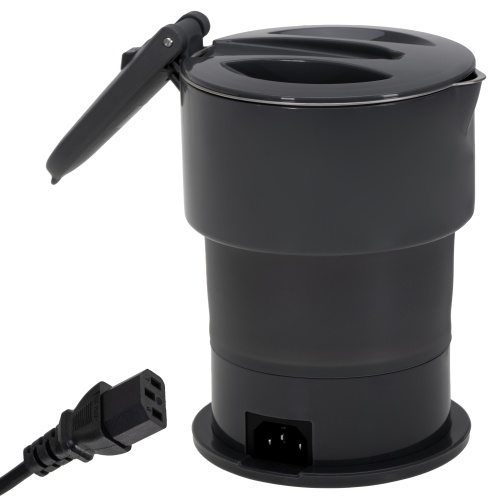Turystyczny Czajnik Silikonowy Elektryczny Czarny 600W Adler AD 1377 0,6L