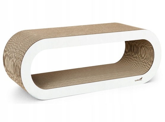 Levně Odolné škrabadlo s funkcí pelíšku pro kočky Gattino Perlička Bílá 75 cm