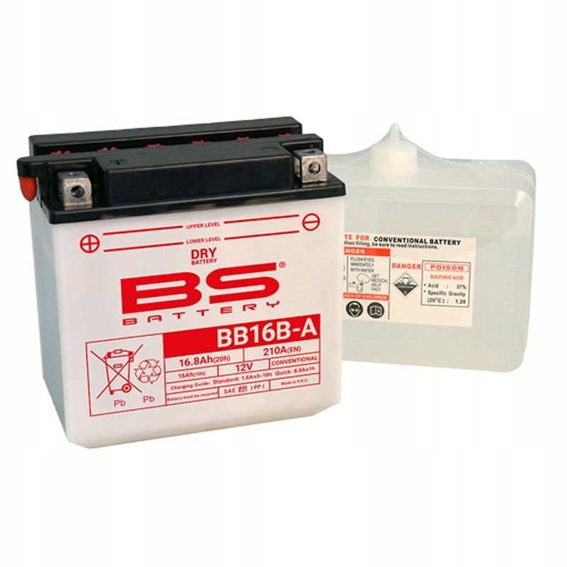Bs Batéria BB16B-A (YB16B-A) 12V 16AH 160X90X161 Podporovaný Elektrolyt