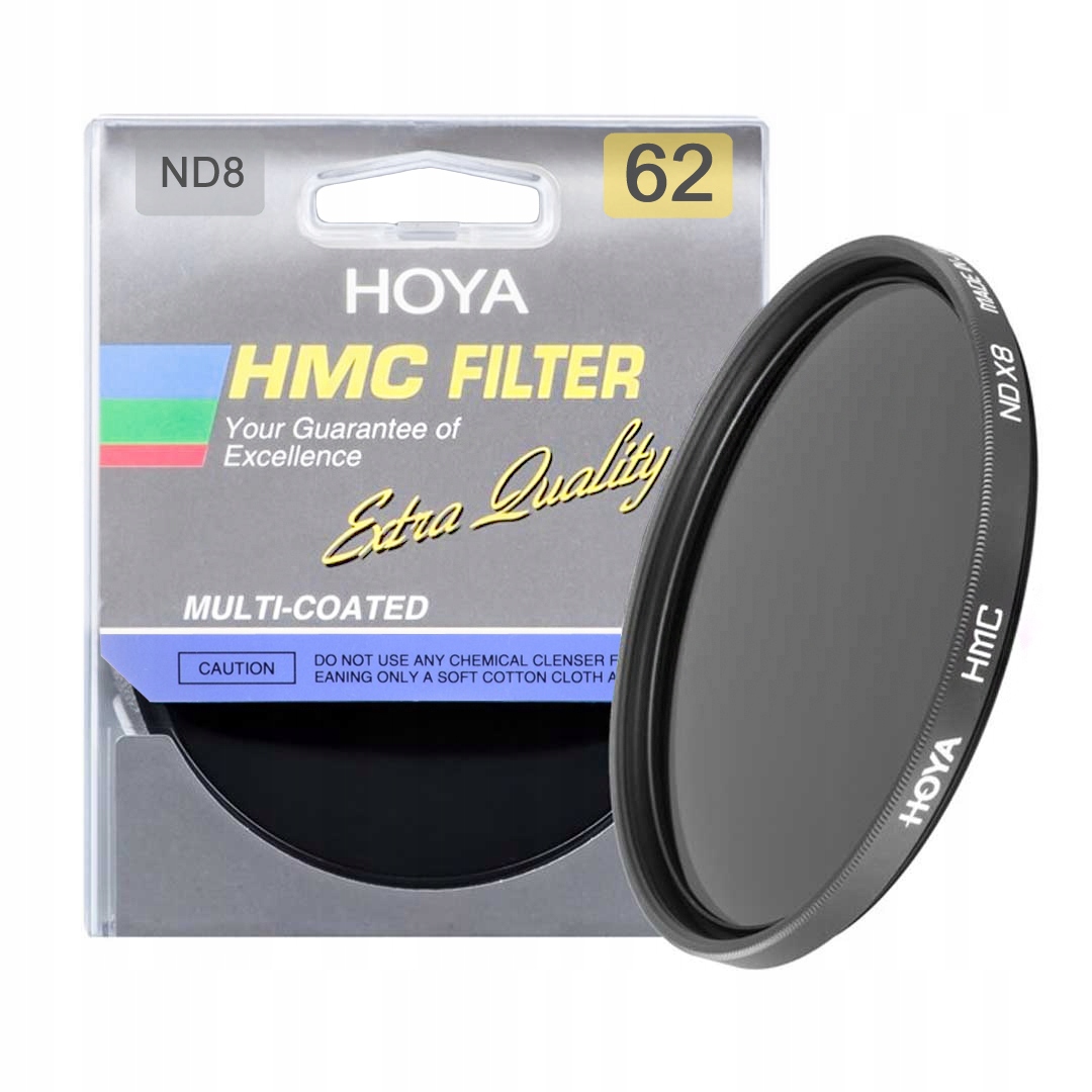 

Filtr Do Aparatu Hoya 62MM Szary NDX8 Hmc
