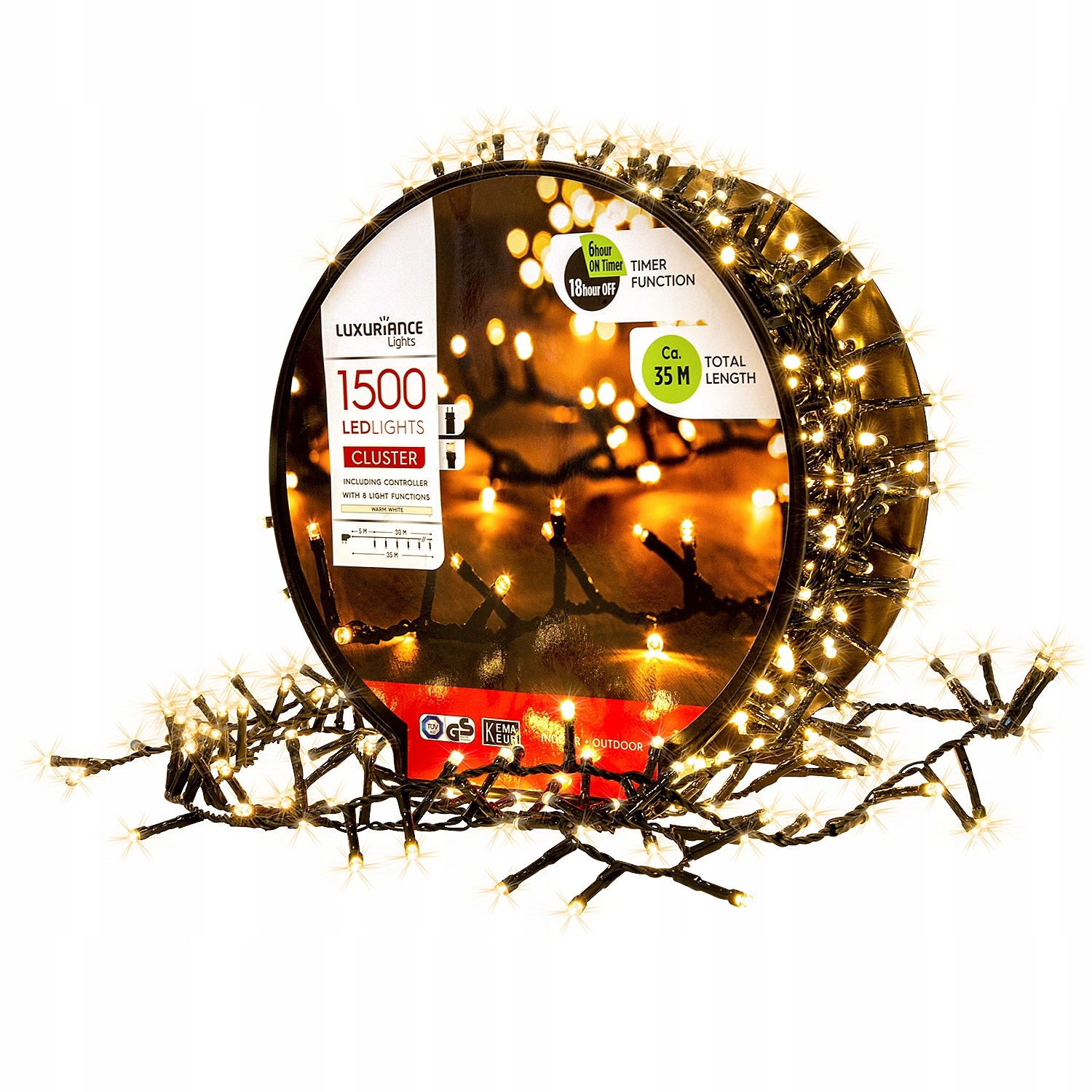 

1500 lampek Led Oświetlenie Świąteczne 35 m zew/we