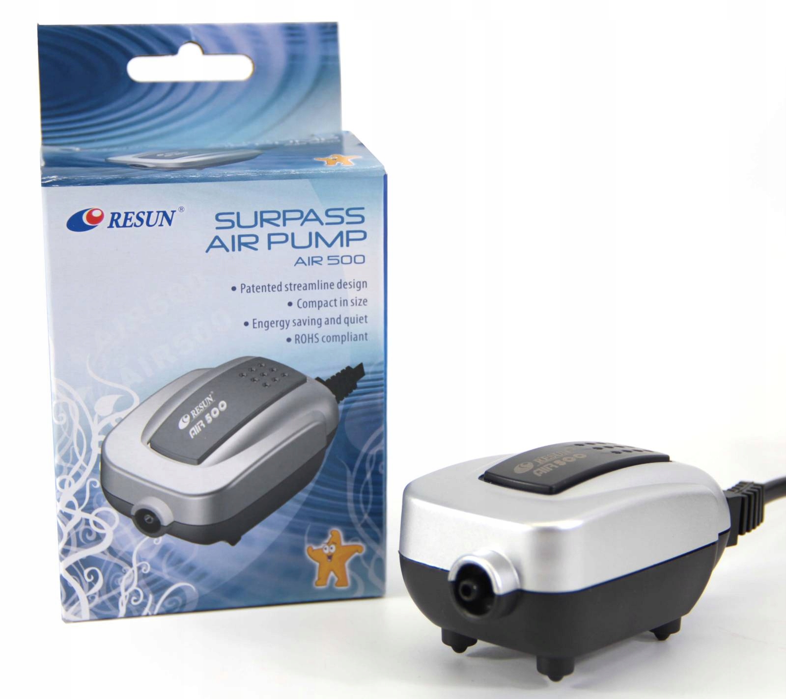 

Resun AIR500 Pompka Powietrza 30l/h 1,8W Do 10-50L