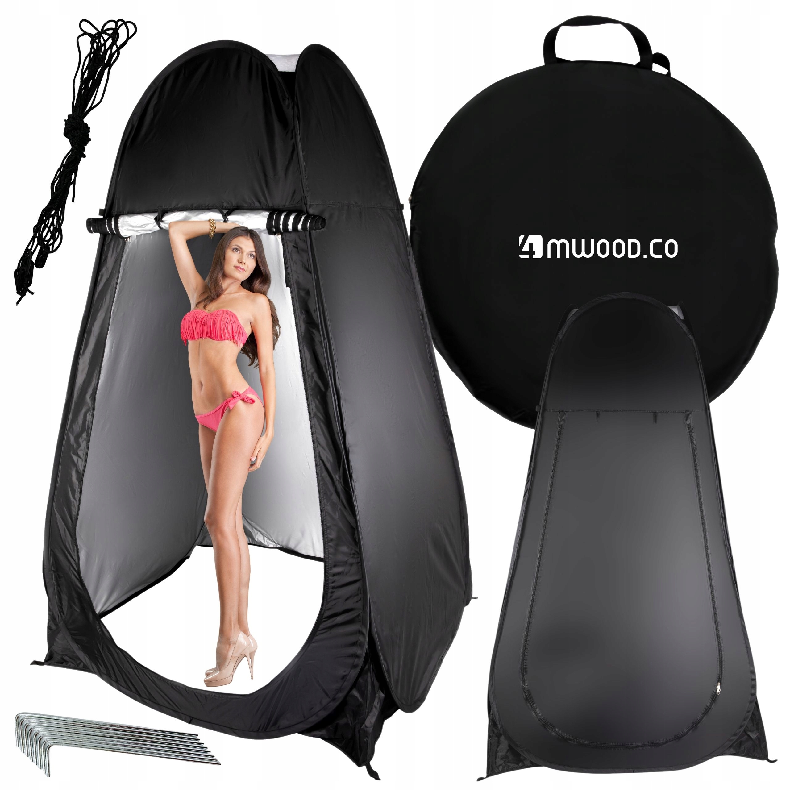 PRZENOŚNA PRZEBIERALNIA 190x120cm NAMIOT POPUP PLAŻOWY PRYSZNIC TOALETA