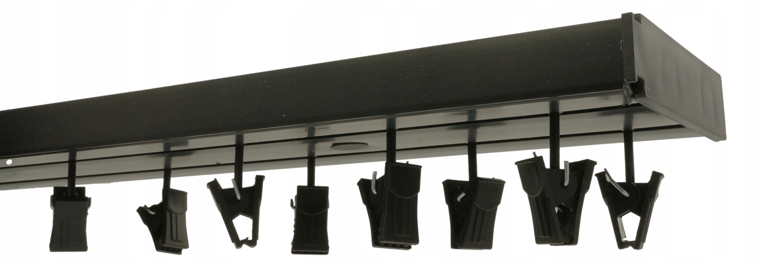 

Karnisz szyna sufitowa Pcv Czarna II-tory 260cm