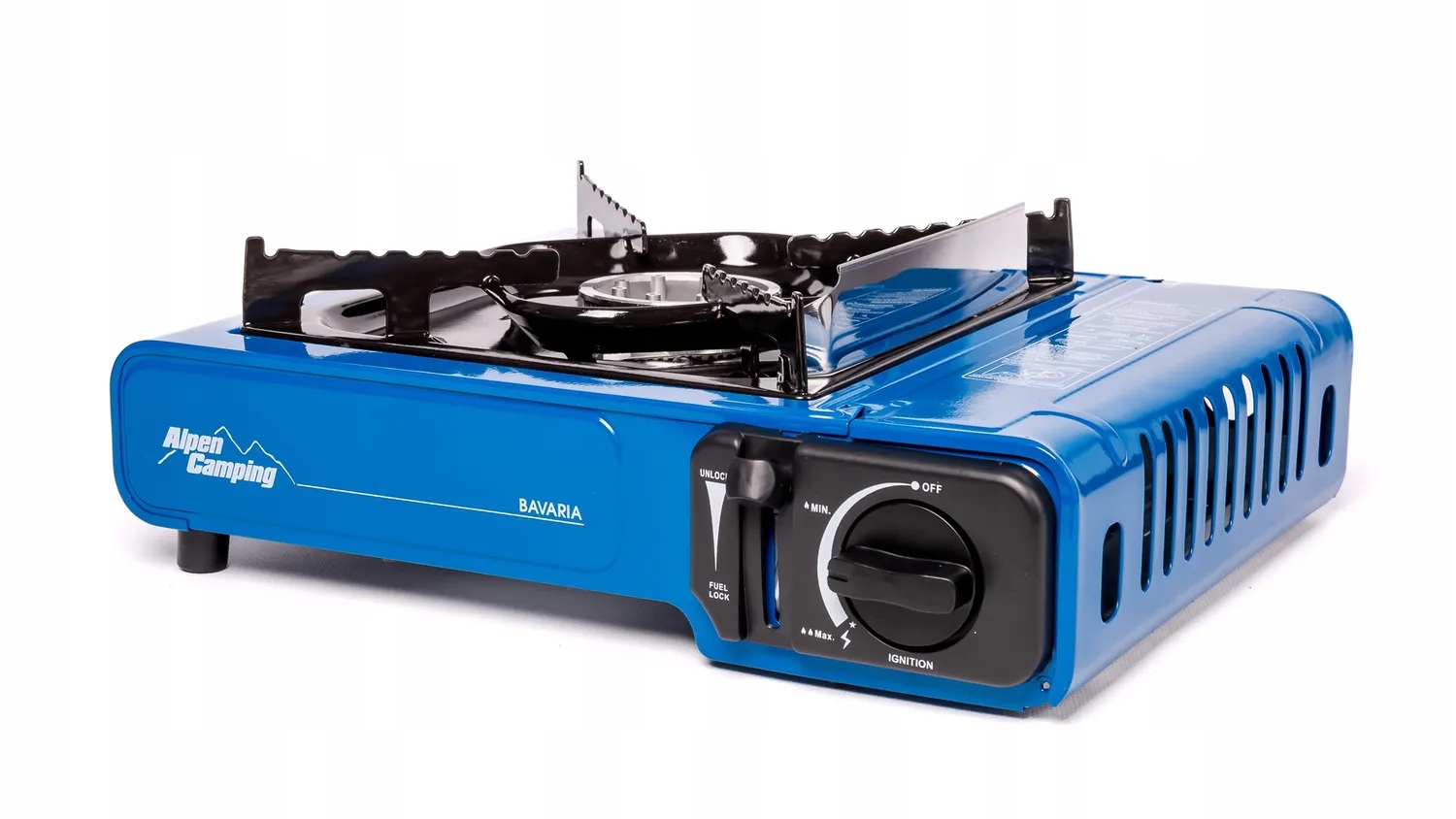 Przenośna Kuchenka Turystyczna Gazowa 2200W 2w1 Alpen Camping Bavaria 2,2kW