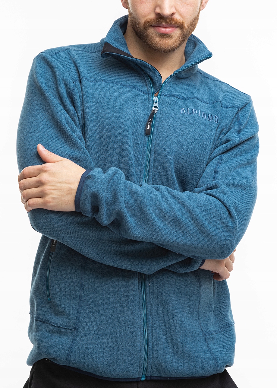 Alpinus pánská mikina s fleecová mikina, rozepínací, sportovní, Dettifoss, velikost XL