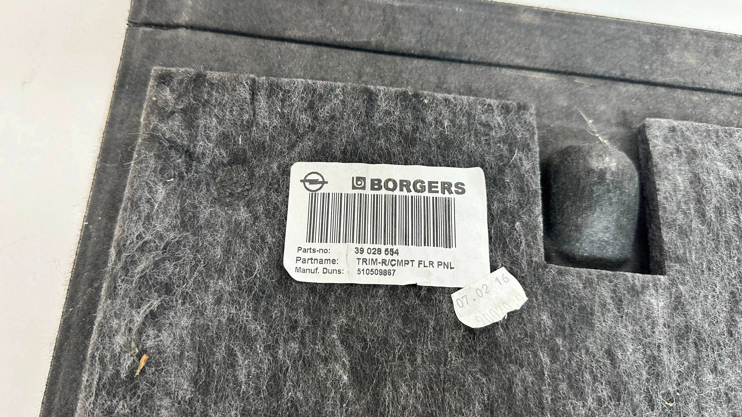 Opel Astra K HB mats floor boot 39028554