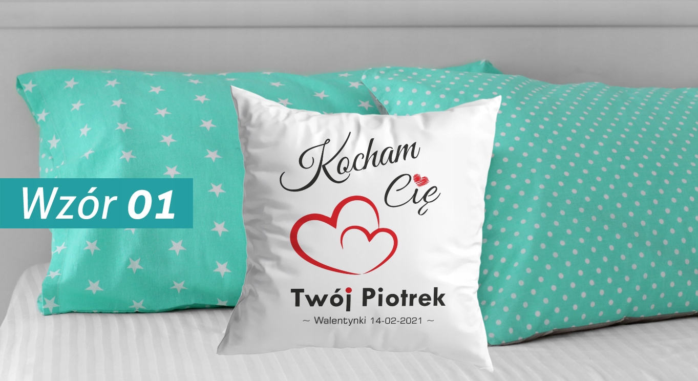 PODUSZKA LOVE Z NADRUKIEM PREZENT NA WALENTYNKI Marka inna