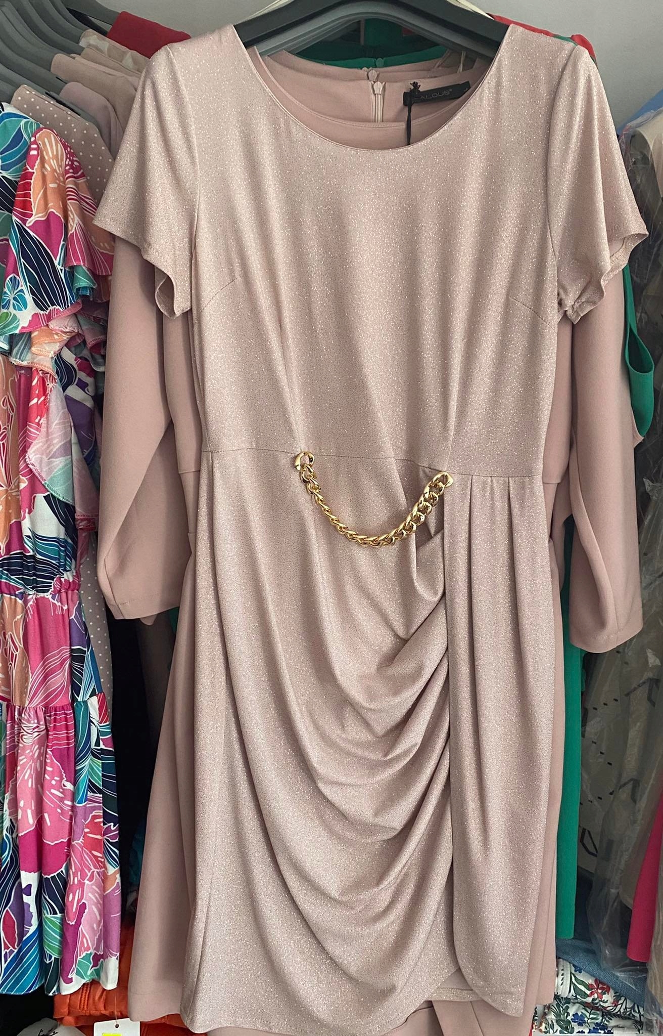 Šaty Lena Barva Světle béžová vel