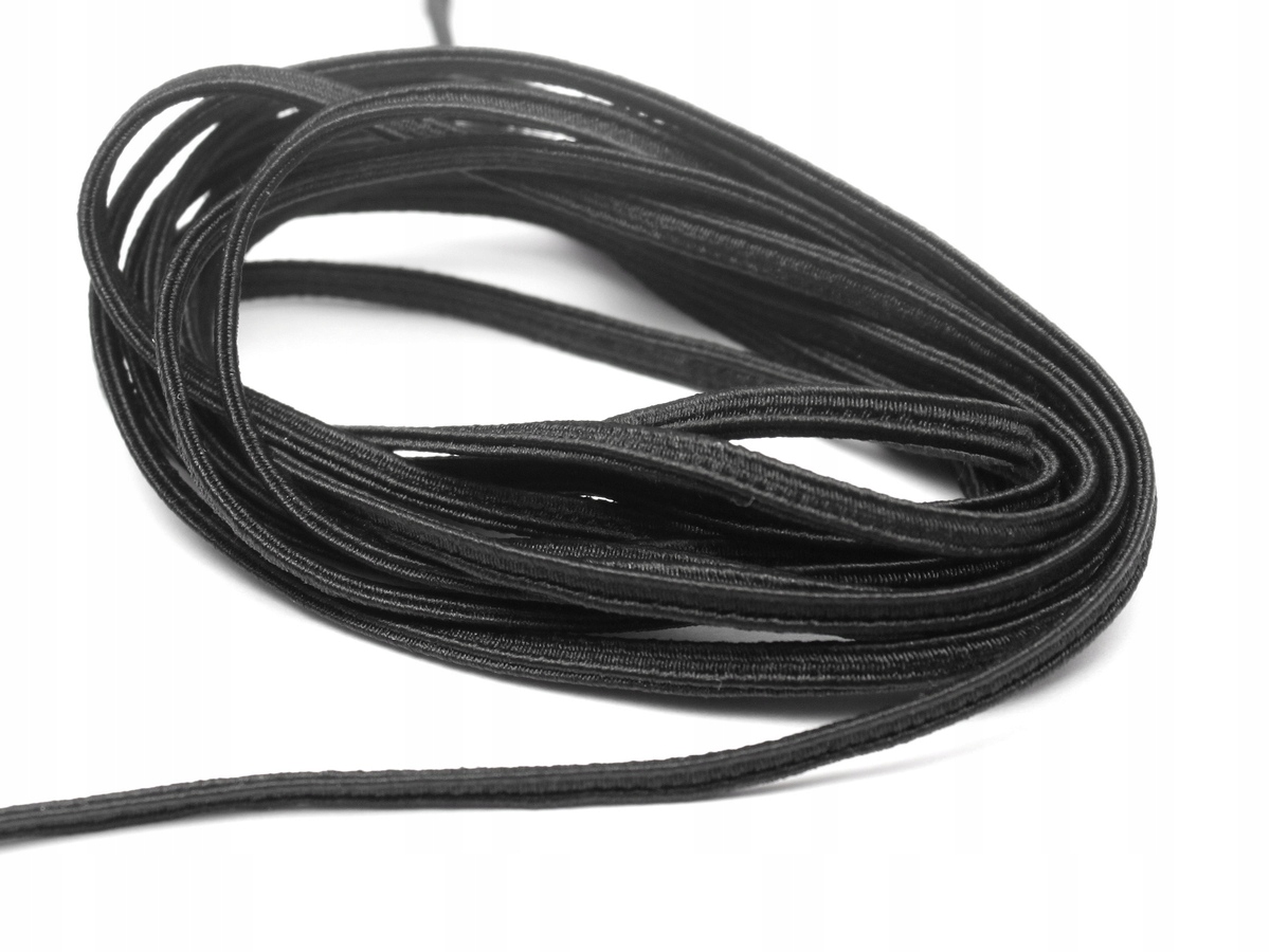 

gumka Płaska 4mm 1 metr do maseczek czarna