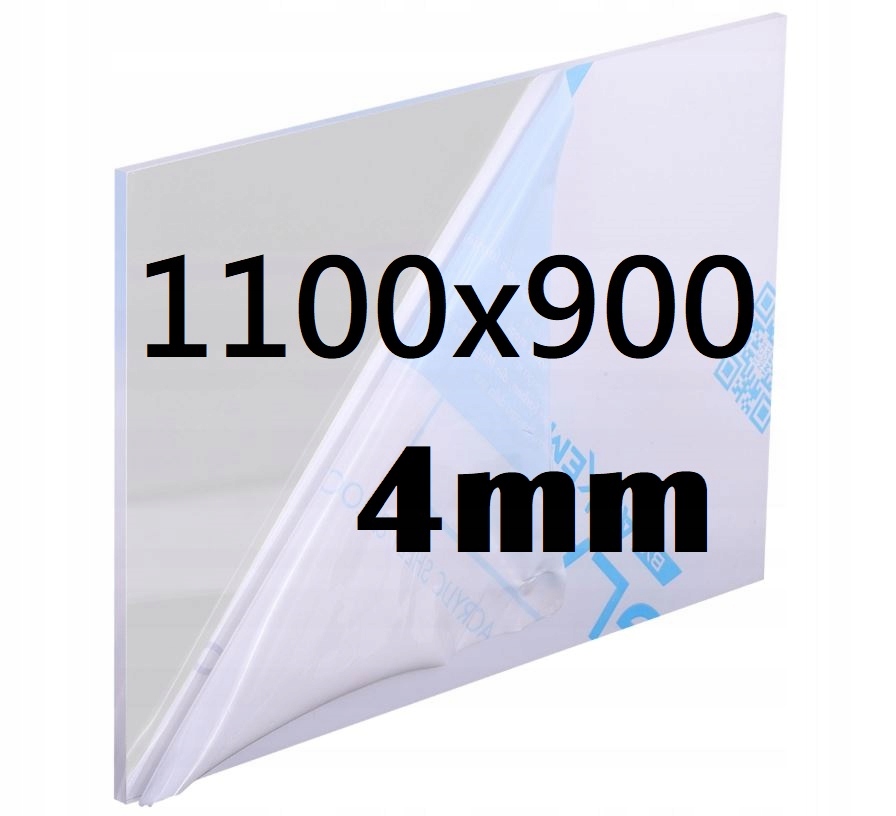 Plexi Plexi Plexi Plexa na míru 110 cm x 90 cm x 4 mm