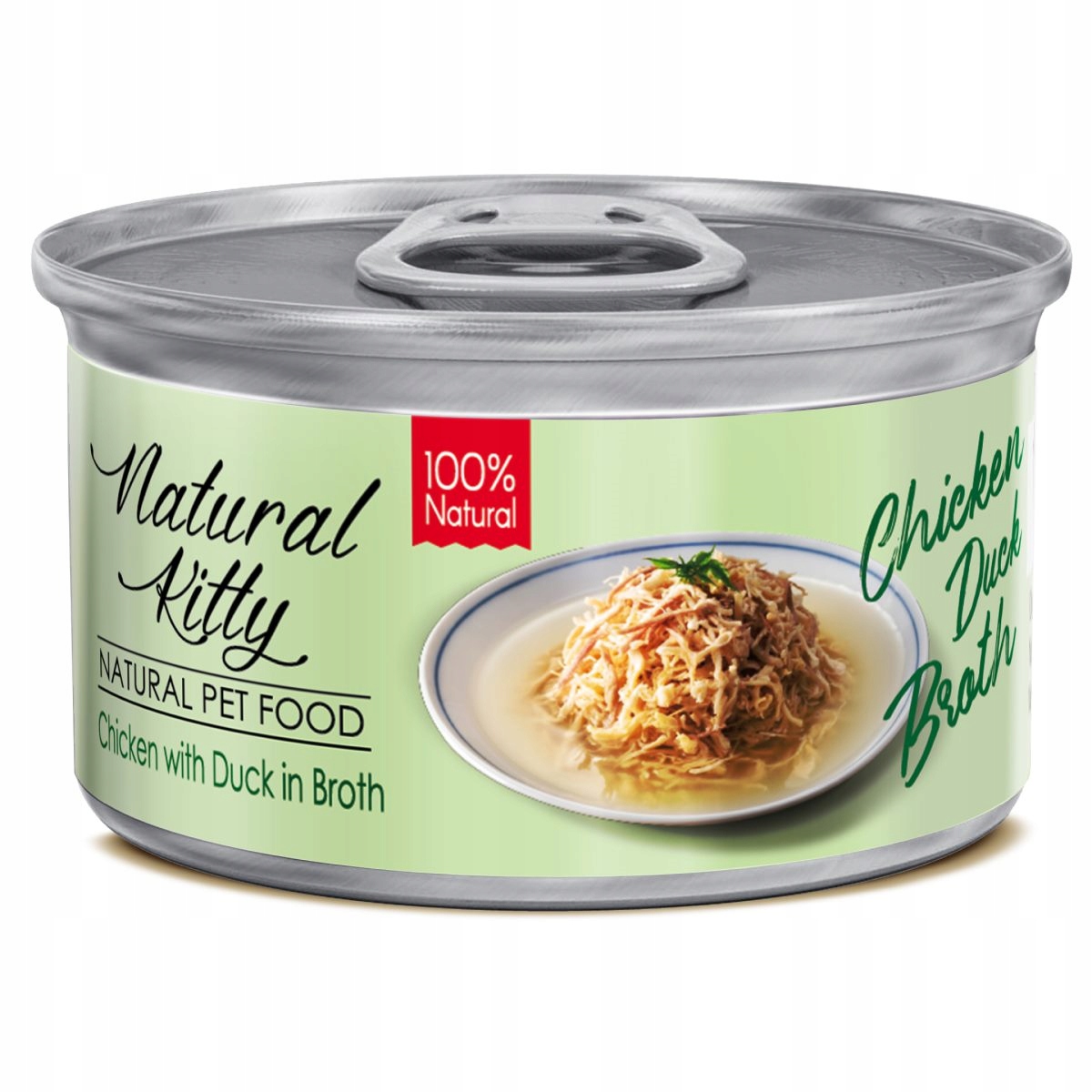 Levně Natural Kitty Premium 100% mokré krmivo pro kočky kuřecí kachna 24x80 g