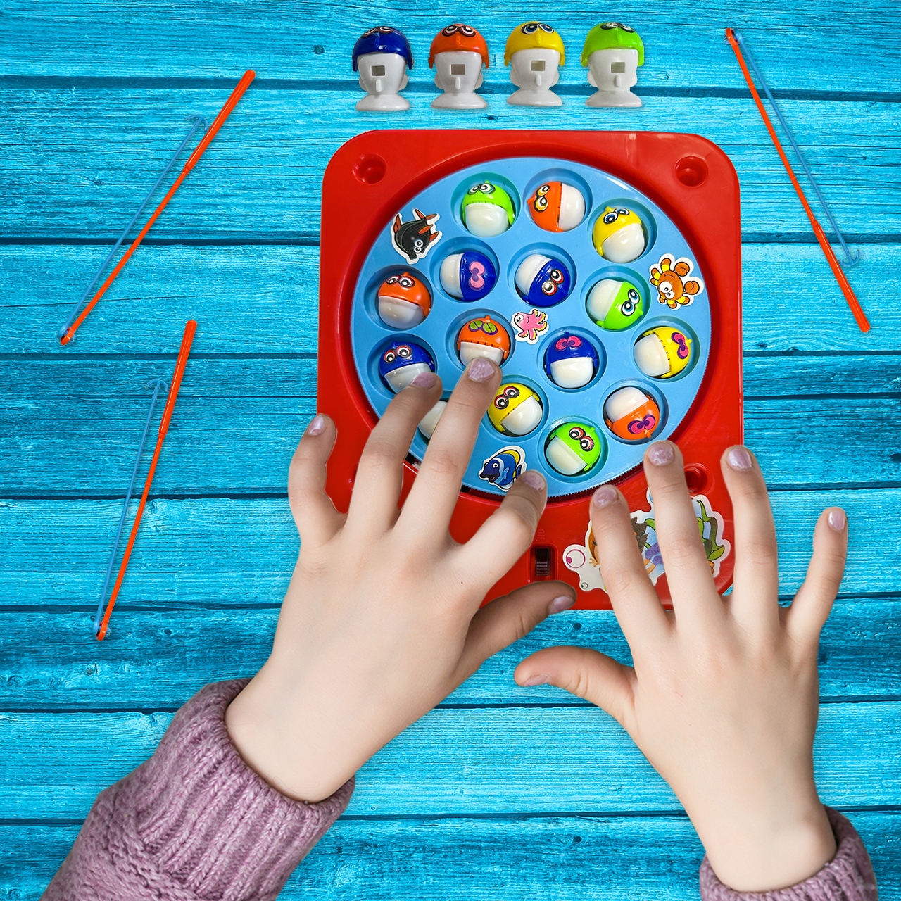 GRA ZRĘCZNOŚCIOWA ŁOWIENIE RYBEK FISHING GAME RYBKI WĘDKA DLA DZIECI 15SZT Płeć chłopcy dziewczynki