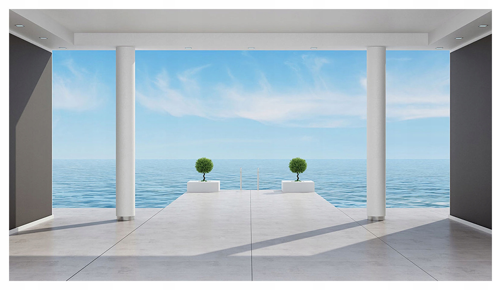 Fototapeta Mořské sloupy Beton Světle Modrá Minimalismus vinylová 312x219 lepidlo