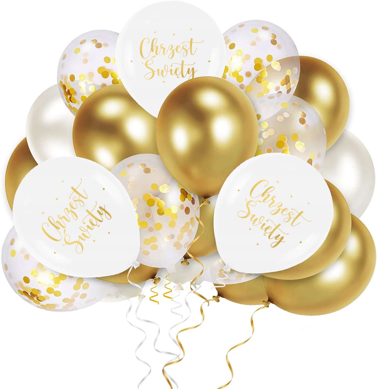 

Zestaw Balonów Na Chrzest Chrzciny 20 Sztuk