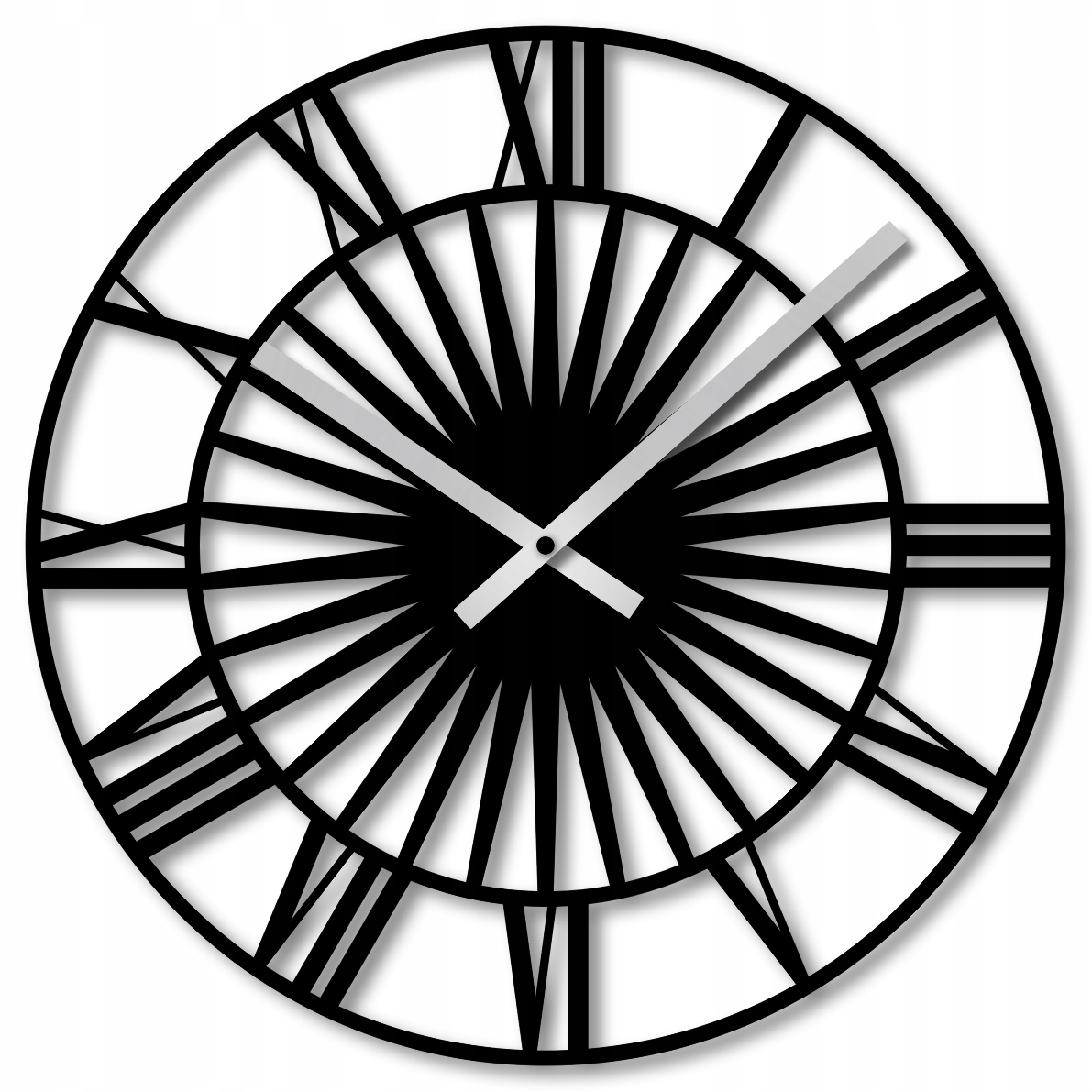 Nástěnné Hodiny 60 cm Nástěnné Hodiny Velké Ažurové Hodiny Klasický Tichý Loft