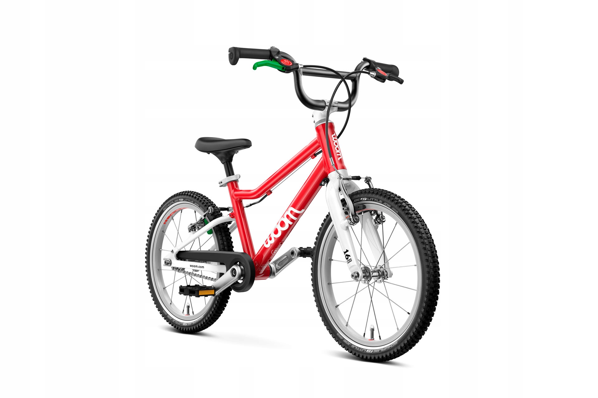 Rower dziecięcy Woom Go 3 Woom Red 16" lekki, ergonomiczny, hamulce ręczn