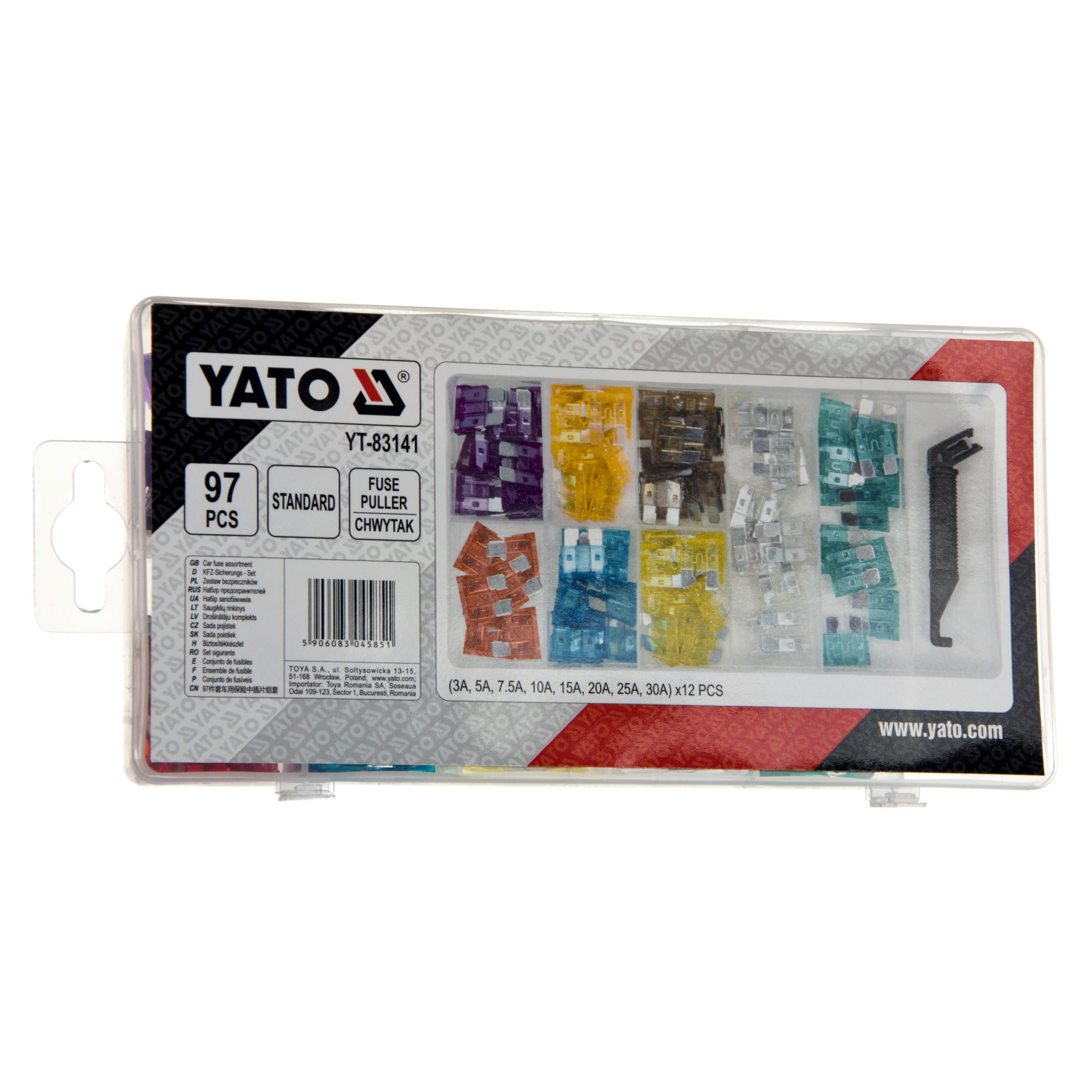 ZESTAW BEZPIECZNIKÓW PŁYTKOWYCH STANDARDOWYCH YATO