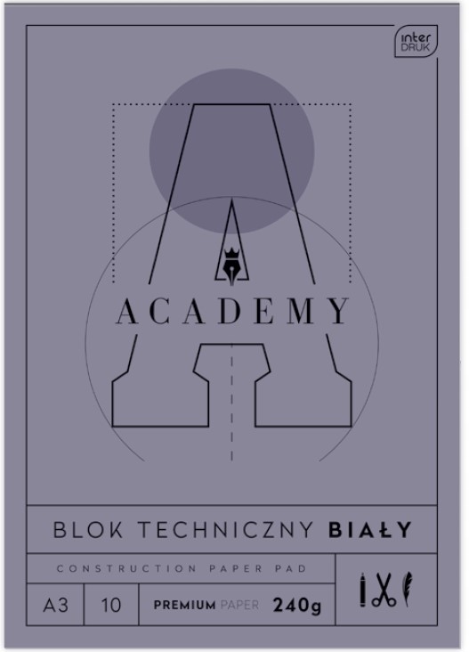 

Blok Techniczny A3 10 Kartek 240G Academy Preimium