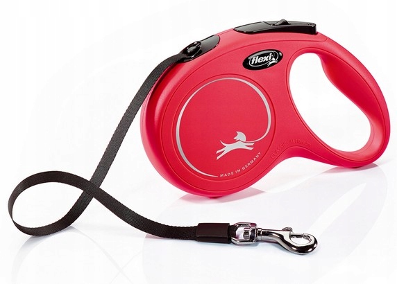 Levně Flexi New Classic Vodítko páska M 5m červená [FL-2206]