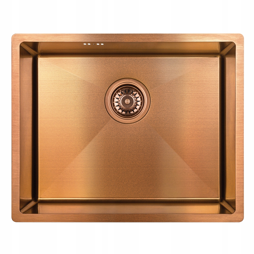 Ocelový Měděný Dřez 44x54 CM Závěsný Zapuštěný Se Sifonem