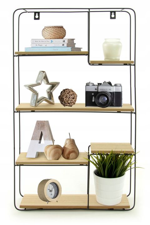 

Półka Ścienna Loft Metalowa Czarna Industrialny 03