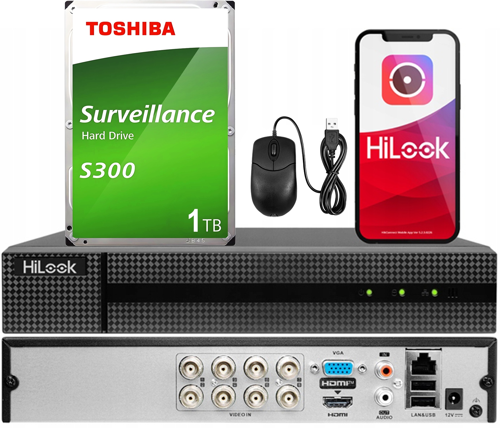 Analogový Monitorovací Záznamník Tvi CVI Hilook By Hikvision 1TB disk