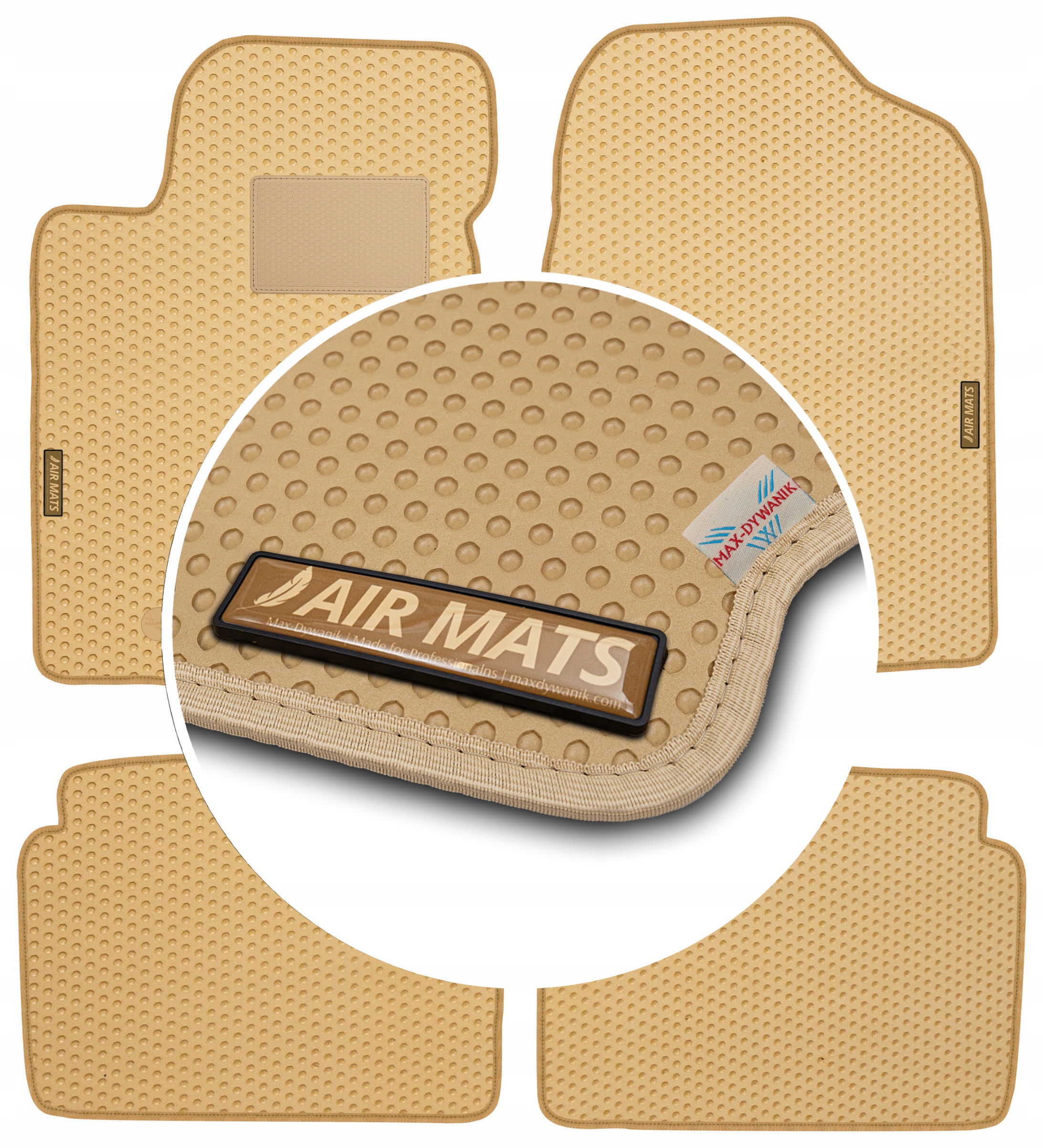 Toyota Avensis II 2003-2009 Béžové gumové koberce Eva Air Mats