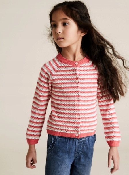 

M&s Bawełniany kardigan dziewczęcy roz 110 cm