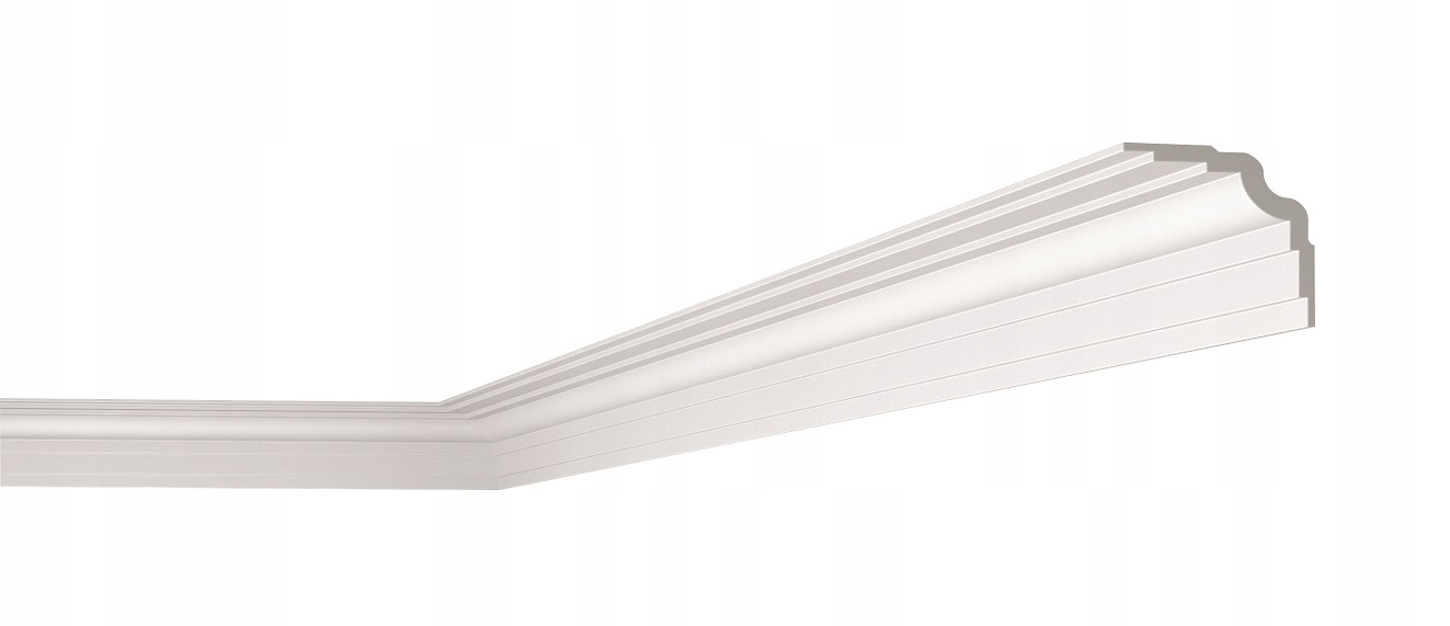 stropní lišta tvrdá hladká 8x8 cm záclonová kryt blenda 2 m Nmc