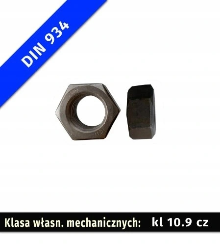 

Nakrętka 6-kt M12×1,25-10 Din 934 10 szt