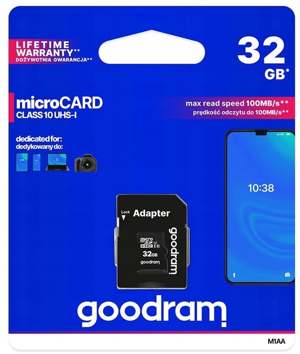Karta pamięci Goodram 32GB + adapter SD - OUTLET Carhifi24 -