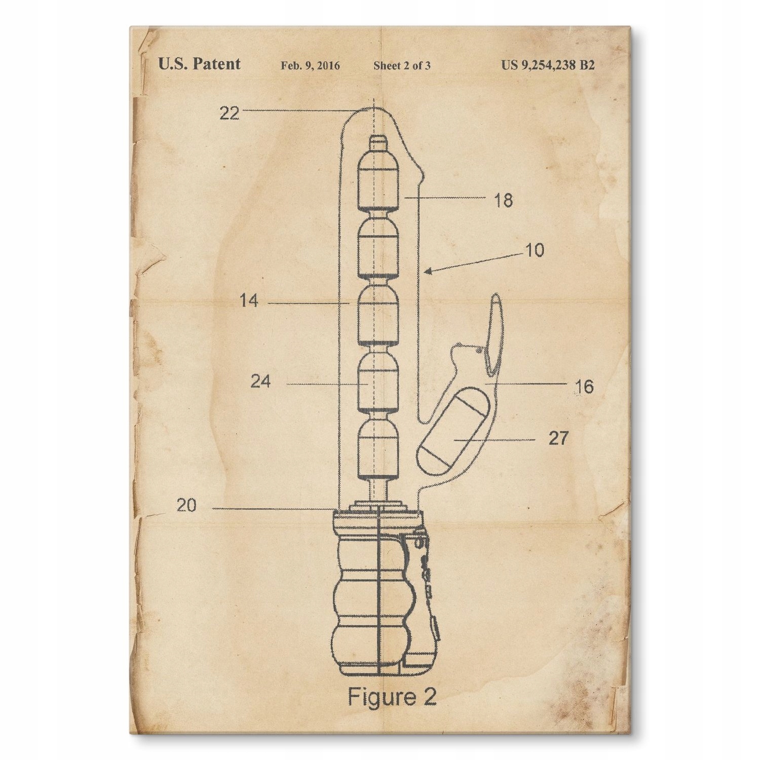 Kovový plakát Vibrátor na dívčí S