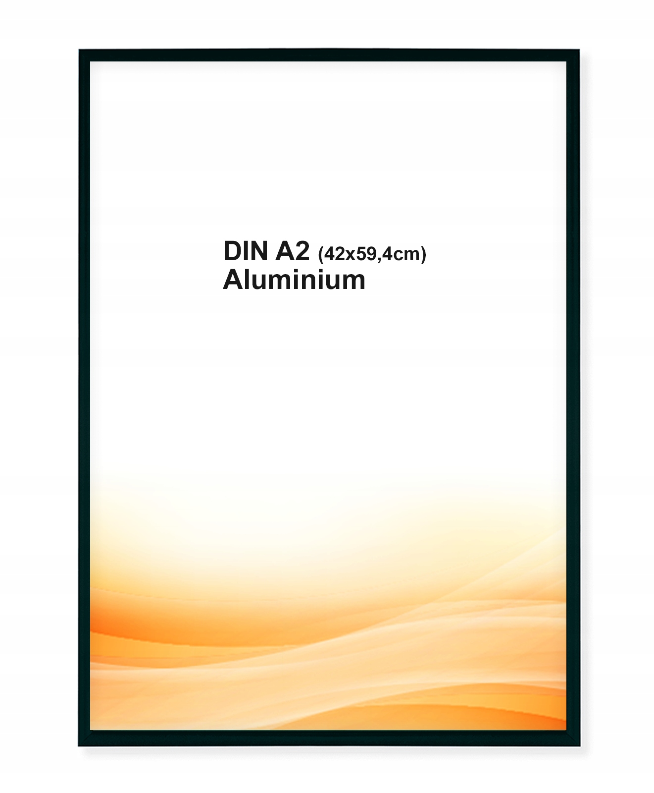 RAMKA Na Zdjęcia ALUMINIOWA 42x59,4cm A2 CZARNA Rama na zdjęcie 40x60 Plexi Stan opakowania oryginalne