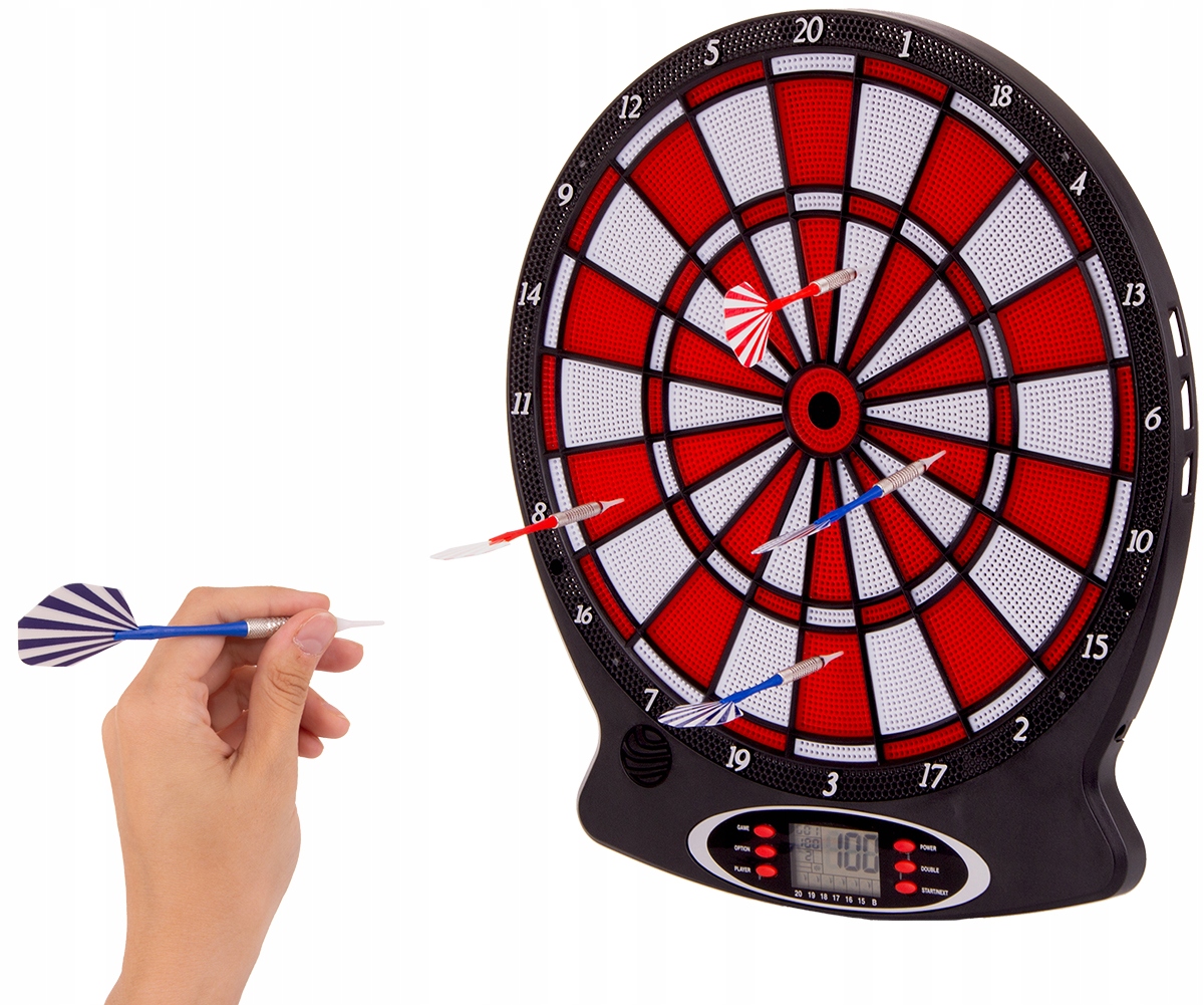 ELEKTRONICZNA TARCZA DART DO GRY RZUTKI LOTKI TABLICA + 6 RZUTEK ZESTAW Kod producenta WJ-100