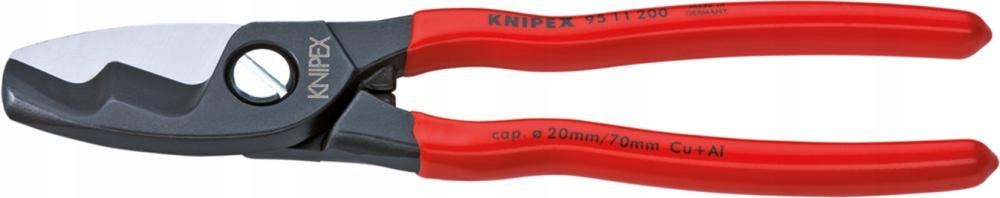 Nůžky na stříhání kabelů s plastovou rukojetí 200 mm Knipex
