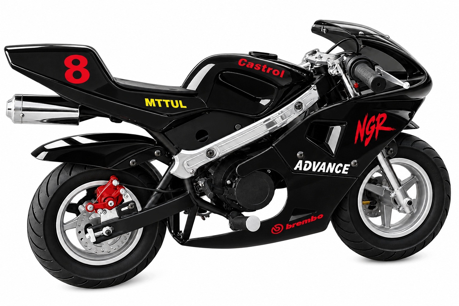 Mini Ścigacz Pocket Bike Moto 49cc Spalinowy Motorynka Czarny kolor