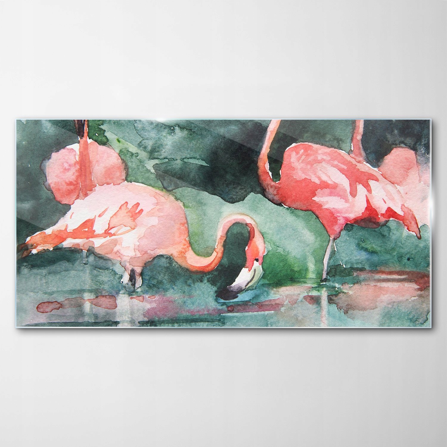 

Obraz Szklany Dekor Flamingi Krajobraz Woda 100x50