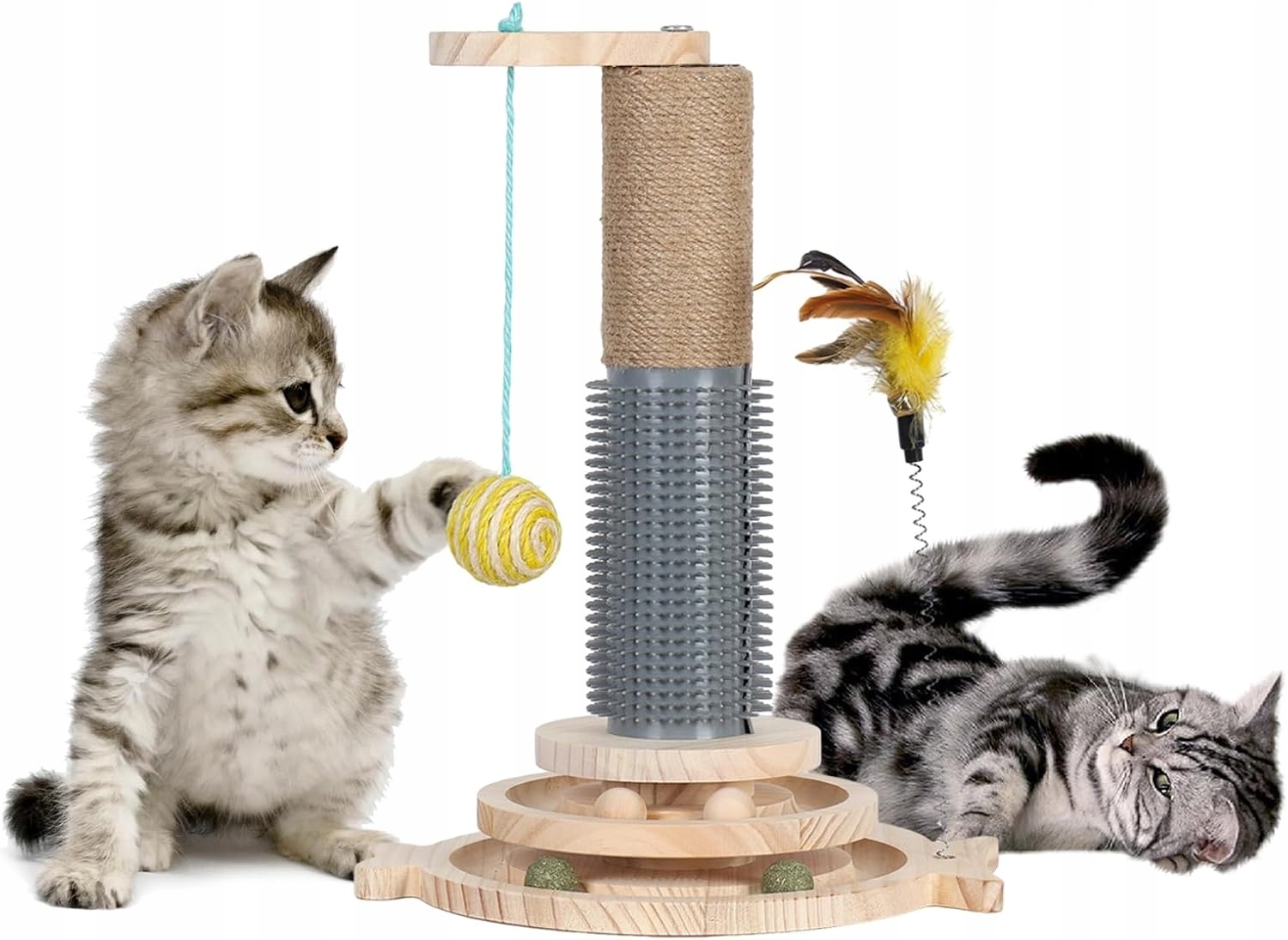 Levně Škrabadlo Pro Kočky Věž Sloupek Vysoký Velký Sisal Provázek Hračka Pelíšek