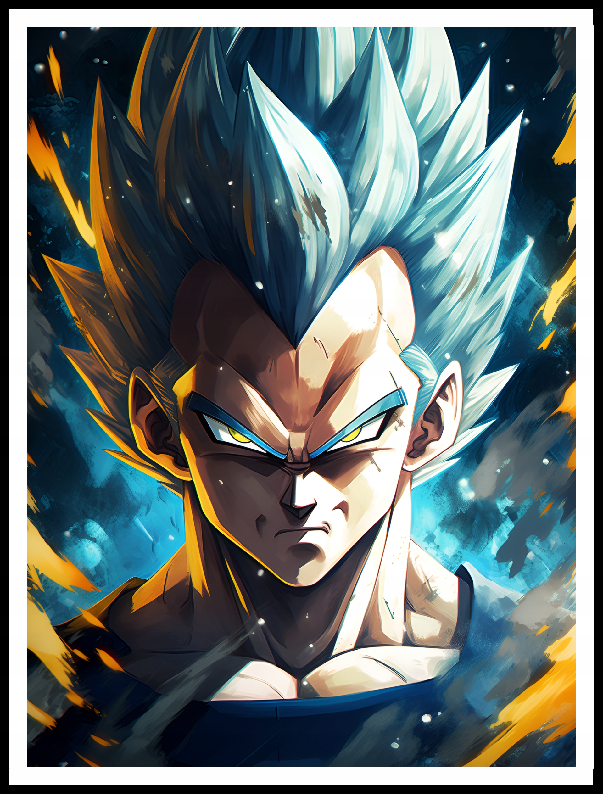 Plakat na Ścianę Obraz Dragon Ball Z Vegeta SSJ2 Anime 30x40 cm Premium Wysokość produktu 40 cm