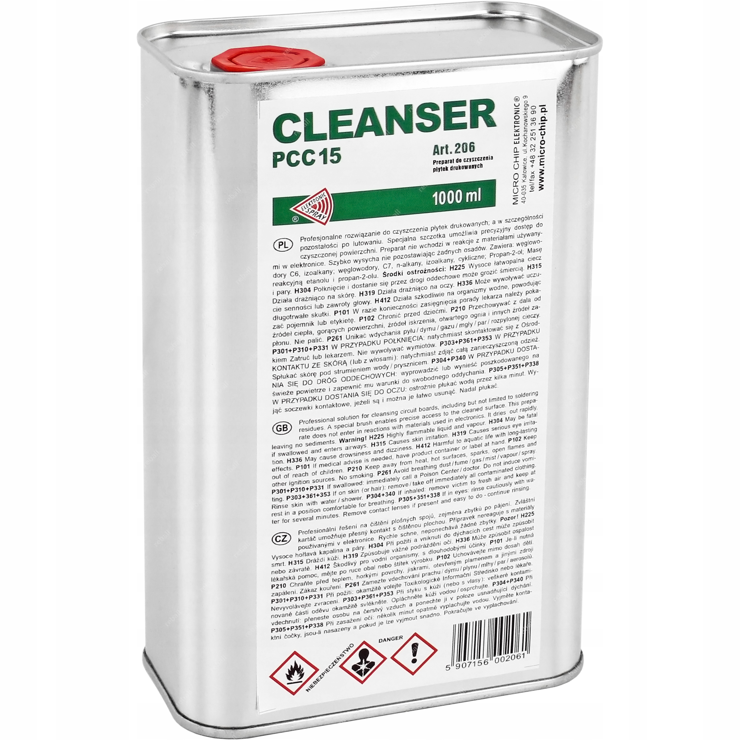 

Cleanser PCC15 Płyn Do Czyszczenia Płytek Pcb 1L
